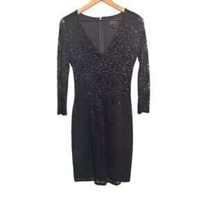 Banana Republic L'Wren Scott Navy Blue Lace Sheath Dress